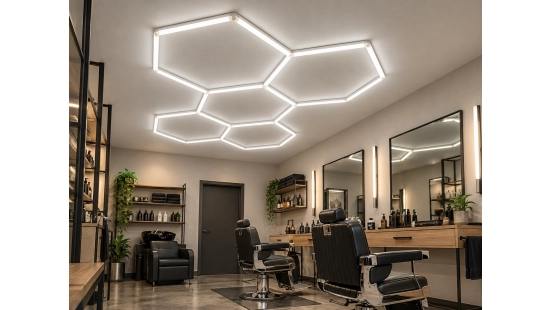 Five hexagonal lights over a modern barbershop_1791439362.png